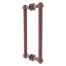 Contemporary Back to Back Shower Door Pull with Grooved Accents