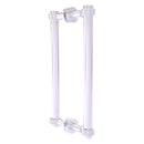 Contemporary Back to Back Shower Door Pull with Grooved Accents