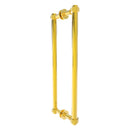Contemporary Back to Back Shower Door Pull with Grooved Accents