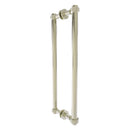 Contemporary Back to Back Shower Door Pull with Grooved Accents