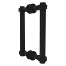 Contemporary Back to Back Shower Door Pull with Grooved Accents