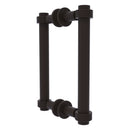 Contemporary Back to Back Shower Door Pull with Grooved Accents