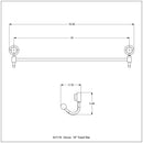 Venus Collection Towel Bar with Smooth Accents