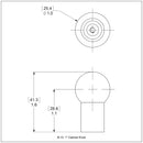 Bouton d'armoire de 1 pouce (2