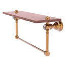 Carolina Crystal Collection Wood shelf with Integrated Towel Bar