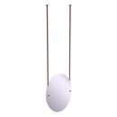 Frameless Oval Ceiling Hung Mirror with Beveled Edge