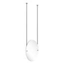 Frameless Oval Ceiling Hung Mirror with Beveled Edge