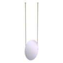 Frameless Oval Ceiling Hung Mirror with Beveled Edge
