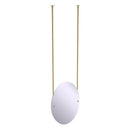 Frameless Oval Ceiling Hung Mirror with Beveled Edge