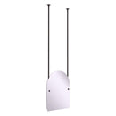 Frameless Arched Top Ceiling Hung Mirror
