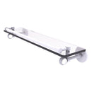Clearview Collection Glass Shelf with Gallery Rail with Twisted Accents