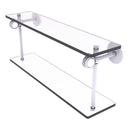 Clearview Collection Two Tiered Glass Shelf with Dotted Accents