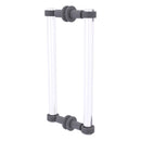Clearview Collection Back to Back Shower Door Pull with Grooved Accents