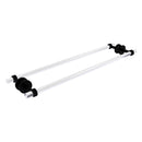 Clearview Collection Back to Back Shower Door Towel Bar with Grooved Accents