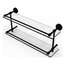 Dottingham 脡tag猫re double en verre avec rail de galerie