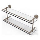 Dottingham 脡tag猫re double en verre avec rail de galerie
