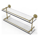 Dottingham 脡tag猫re double en verre avec rail de galerie