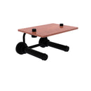 Dottingham Collection 2 Roll Toilet Paper Holder with Wood Shelf