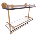 Dottingham 脡tag猫re double en verre avec rail de galerie et barre  serviettes