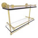 Dottingham 脡tag猫re double en verre avec rail de galerie et barre  serviettes