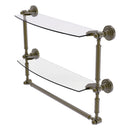 Dottingham 脡tag猫re en verre  deux niveaux avec barre  serviettes int茅gr茅e