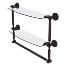 Dottingham 脡tag猫re en verre  deux niveaux avec barre  serviettes int茅gr茅e