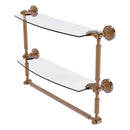Dottingham 脡tag猫re en verre  deux niveaux avec barre  serviettes int茅gr茅e