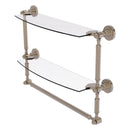Dottingham 脡tag猫re en verre  deux niveaux avec barre  serviettes int茅gr茅e