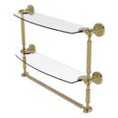 Dottingham 脡tag猫re en verre  deux niveaux avec barre  serviettes int茅gr茅e