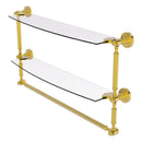 Dottingham 脡tag猫re en verre  deux niveaux avec barre  serviettes int茅gr茅e