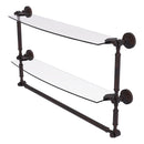 Dottingham 脡tag猫re en verre  deux niveaux avec barre  serviettes int茅gr茅e
