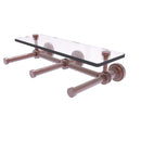 Dottingham Collection Horizontal Reserve 3 Roll Toilet Paper Holder with Glass Shelf