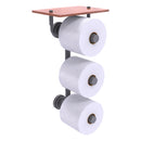 Dottingham Porte-papier de toilette  3 rouleaux avec 茅tag猫re en bois