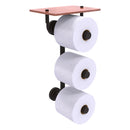 Dottingham Porte-papier de toilette  3 rouleaux avec 茅tag猫re en bois