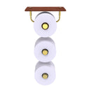Dottingham Porte-papier de toilette  3 rouleaux avec 茅tag猫re en bois