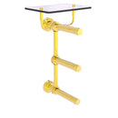 Dottingham Collection 3 Roll Toilet Paper Holder with Glass Shelf