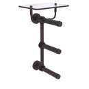 Dottingham Collection 3 Roll Toilet Paper Holder with Glass Shelf