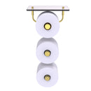Dottingham Collection 3 Roll Toilet Paper Holder with Glass Shelf
