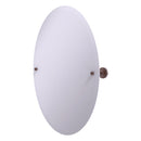 Miroir inclinable ovale sans cadre avec bord biseaut茅