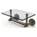 Dottingham Collection Two Post Toilet Tissue Holder with Glass Shelf