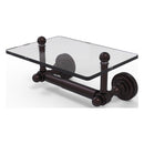 Dottingham Collection Two Post Toilet Tissue Holder with Glass Shelf