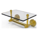 Dottingham Collection Two Post Toilet Tissue Holder with Glass Shelf