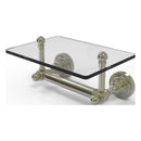 Dottingham Collection Two Post Toilet Tissue Holder with Glass Shelf