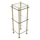 Three Tier Etagere with 14 Inch x 14 Inch Shelves