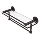 Fresno 脡tag猫re en verre avec rail de protection et barre  serviettes int茅gr茅e