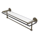 Fresno 脡tag猫re en verre avec rail de protection et barre  serviettes int茅gr茅e