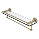 Fresno 脡tag猫re en verre avec rail de protection et barre  serviettes int茅gr茅e