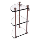 脡tag猫re de coin en verre 脿 trois niveaux