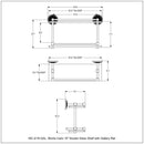 Monte Carlo Collection Double Glass Shelf with Gallery Rail