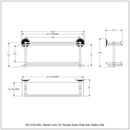 Monte Carlo Collection Double Glass Shelf with Gallery Rail